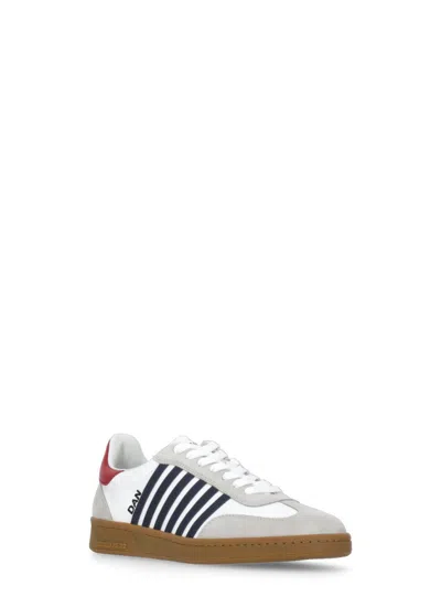 Dsquared2 Dsquared White Leather Boxer Sneakers In White