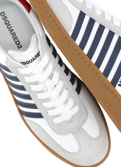 Dsquared2 Dsquared White Leather Boxer Sneakers In White