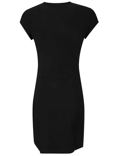 Diesel Women Abito Corto Con Dettaglio Oval D Cut Out In Cotone Stretch Nero Donna In Black
