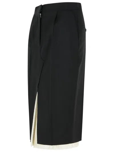Marni Wool Midi Skirt Exposed Lining