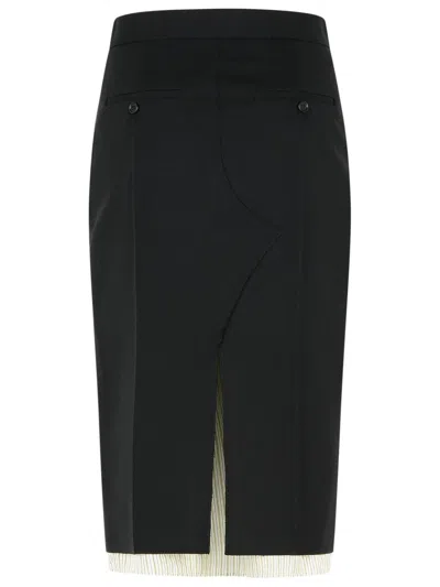 Marni Wool Midi Skirt Exposed Lining