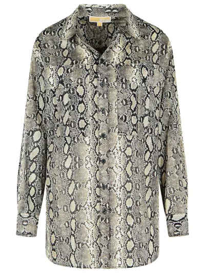 Michael Michael Kors Michael By Michael Kors Printed Cotton Shirt In Neutral