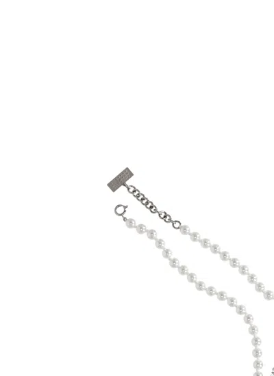 Mm6 Maison Margiela Mm6 By Maison Margiela Necklace With Synth Pearls And Strass