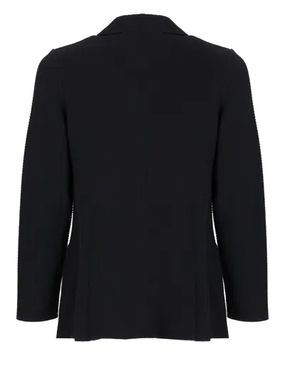 Lardini Single Breasted Jacket With Broad Peak Lapels In Black