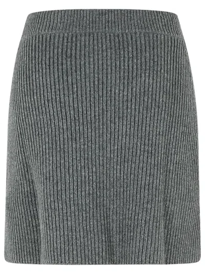 Jil Sander Wool High Waist Miniskirt