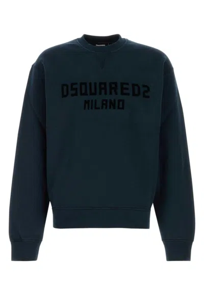 Dsquared2 Dsquared Midnight Blue Cotton Sweatshirt In Blue