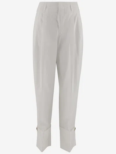 Darkpark White Diana Cotton Pants In Gray