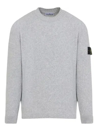 Stone Island 5100056 Lambswool Sweater In Gray