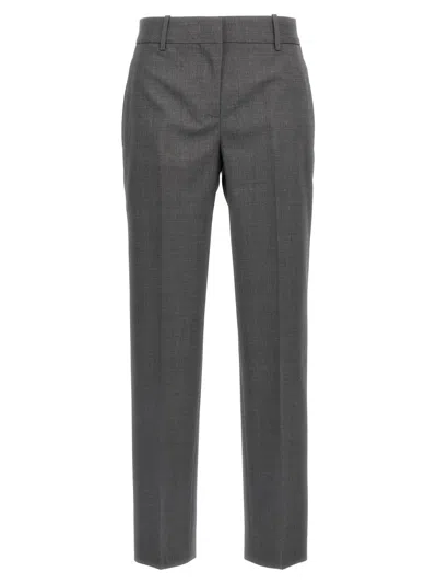 Ermanno Scervino Wool Trousers With Back Pockets And Belt Loops In Gray