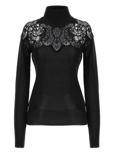 Ermanno Scervino Black Lace Sweater