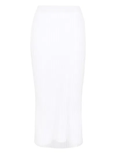 Sportmax Knitwear Culotte Midi Skirt With Sheer Effect