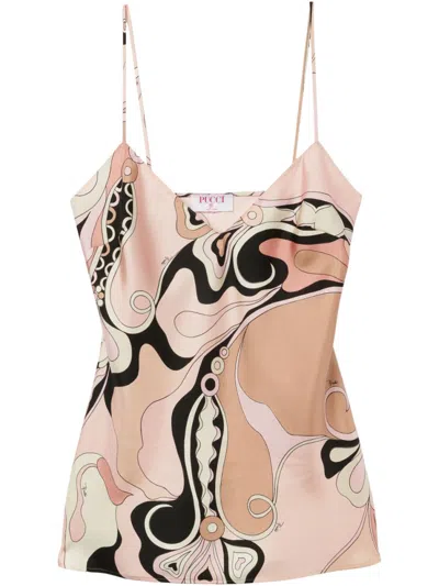 Pucci Beige Orchidee Camisole Top