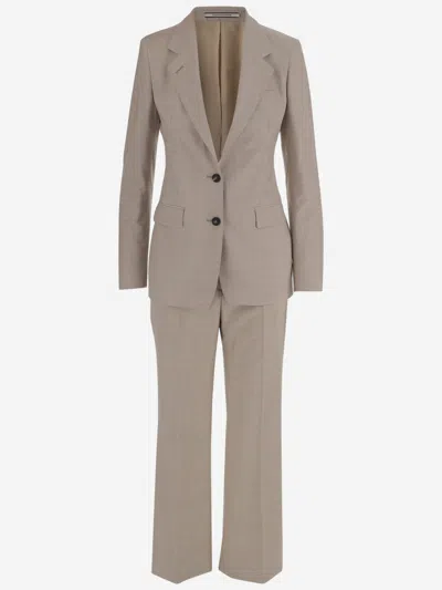 Tagliatore Beige Wool And Silk Suit