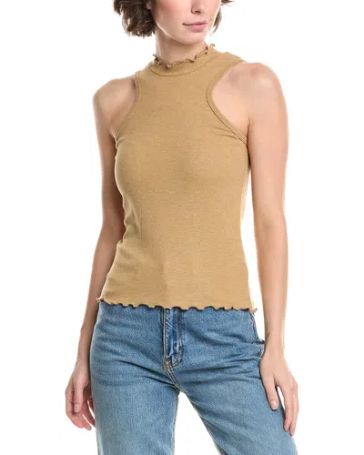 Lna Drew Marrow Rib Tank In Brown