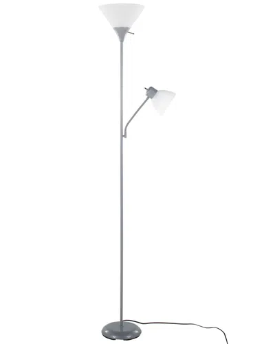 Lumisource Dual 72 Contemporary Metal Floor Lamp In Silver M