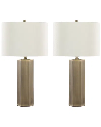 Lumisource Huit 26 Contemporary Metal Table Lamp In Antique