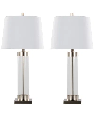 Lumisource Glacier 30 Contemporary Glass Table Lamp In Clear