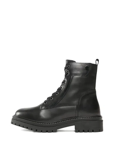 Geox Iridea Combat Boots In Black