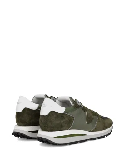 Philippe Model Green Sneakers In Black