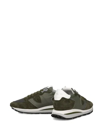 Philippe Model Green Sneakers In Black