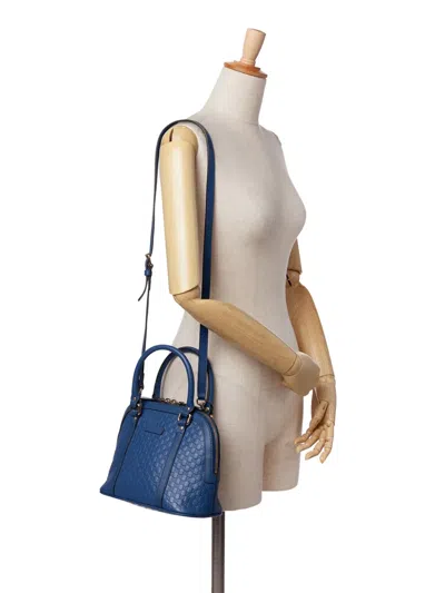 Pre-owned Gucci 2016-2025 Mini Microssima Dome Satchel