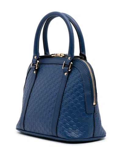 Pre-owned Gucci 2016-2025 Mini Microssima Dome Satchel