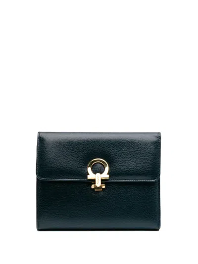 Pre-owned Ferragamo 2010-2025 Leather Gancini Clutch Bag