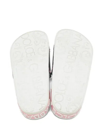 Pre-owned Dolce & Gabbana 2024 Logo Heart Slides
