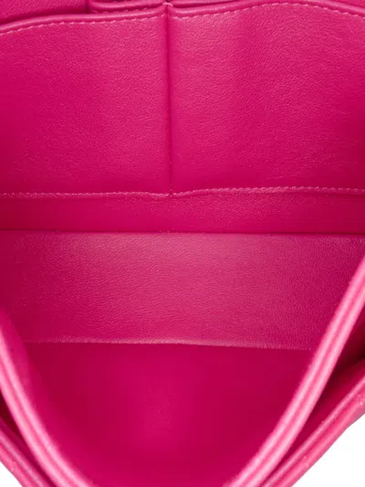 Pre-owned Chanel 2015-2016 Medium Classic Chevron Lambskin Double Flap Shoulder Bag In Pink