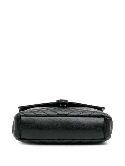 Pre-owned Saint Laurent 2016 Medium Monogram Chevron Sheepskin College Bag Satchel