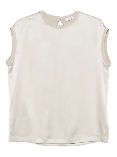 Brunello Cucinelli Sleeveless Round-neck Top