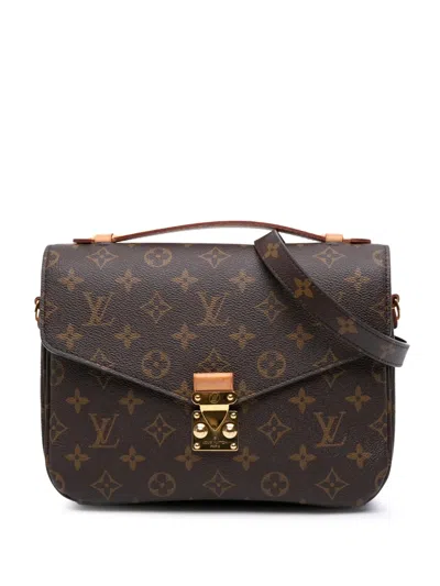 Pre-owned Louis Vuitton 2021-2025 Monogram Pochette Metis Satchel