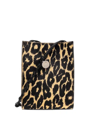 Jil Sander Small Tangle Leopard-print Shoulder Bag