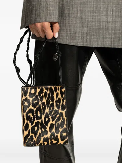 Jil Sander Small Tangle Leopard-print Shoulder Bag