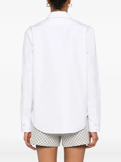 Gucci Women Cotton Popeline Shirt With Iconic Metal Horsebit In White