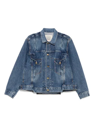 Sacai Cotton Jacket In Blue
