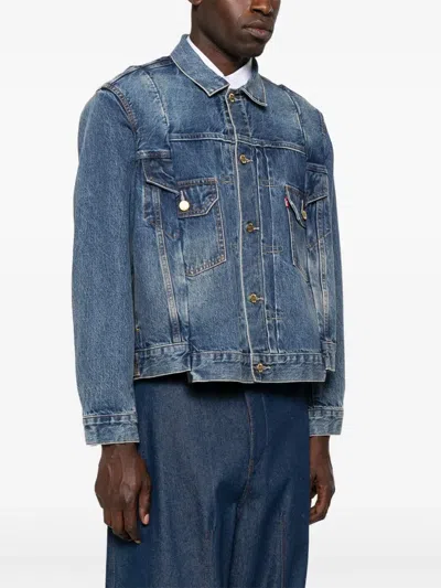 Sacai Cotton Jacket In Blue