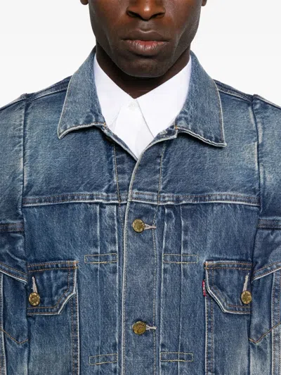 Sacai Cotton Jacket In Blue