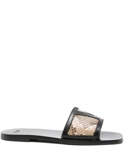 Valentino Viva Superstar Sandals In Black