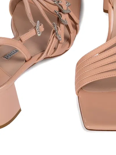 Le Silla 50mm Scarlet Sandals In Neutral