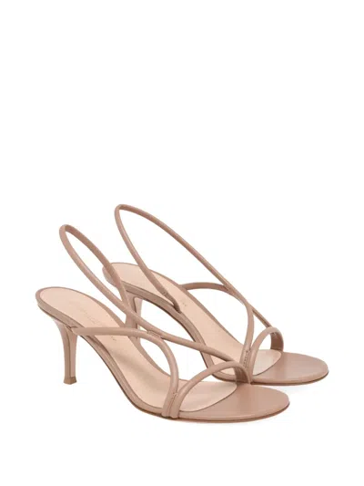 Gianvito Rossi Ellis Slingback Leather Sandals In Brown