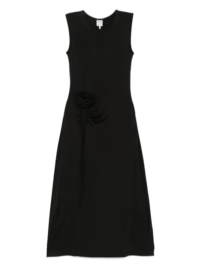 Baum Und Pferdgarten Rose-detail Sleeveless Dress In Black