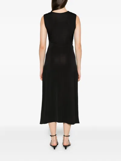 Baum Und Pferdgarten Rose-detail Sleeveless Dress In Black