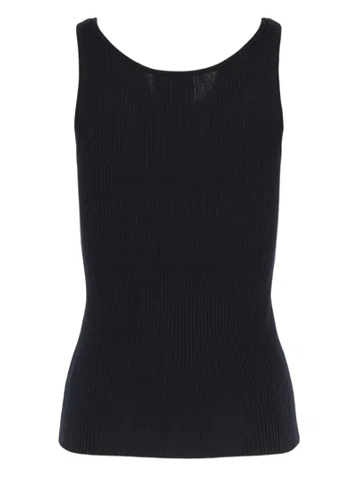 Twp Ribbed Tank Top In Black
