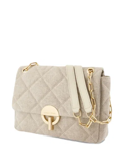 Vanessa Bruno Linen Quilted Shoulder Bag