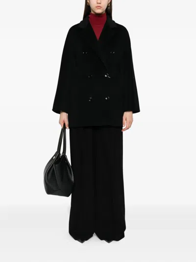 Max Mara 101801 Icon Wool And Cashmere Coat In Black