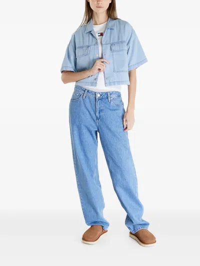 Tommy Jeans Button-down Shirt In Blue