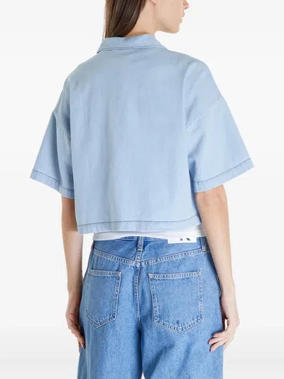 Tommy Jeans Button-down Shirt In Blue