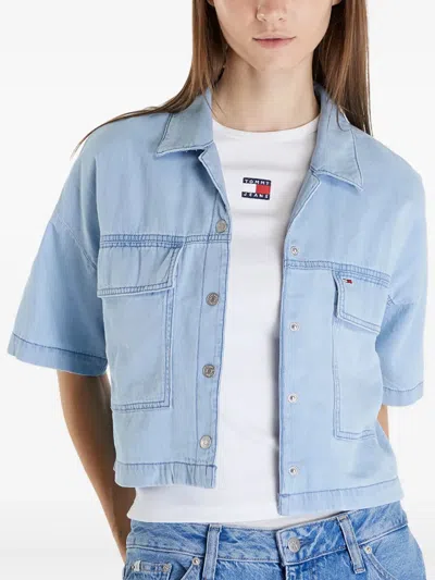 Tommy Jeans Button-down Shirt In Blue