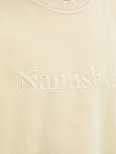 Nanushka Mart Cotton Logo-embroidered Sweatshirt In Neutral